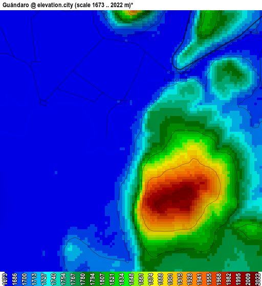 Guándaro elevation map