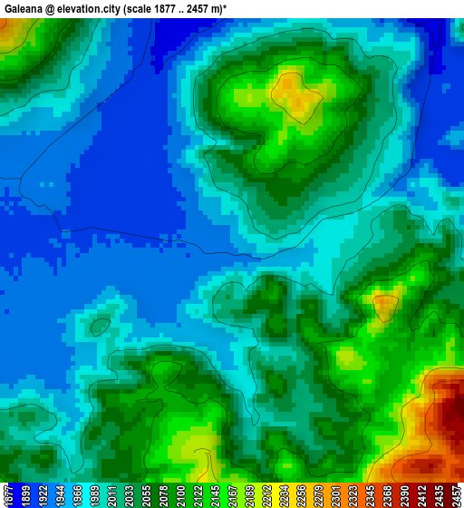 Galeana elevation map