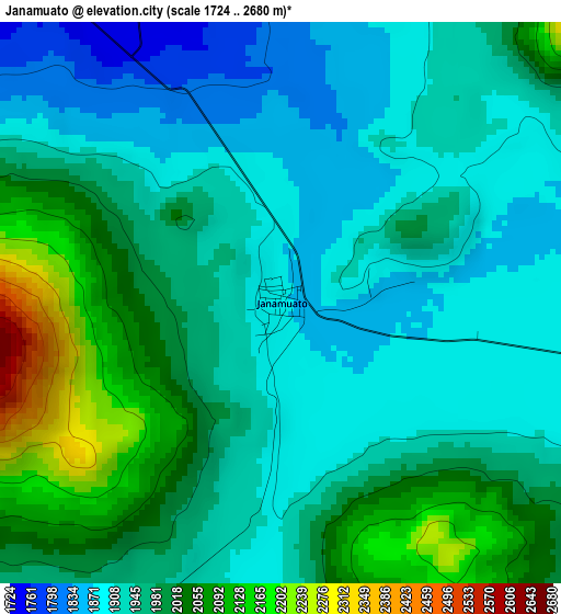 Janamuato elevation map