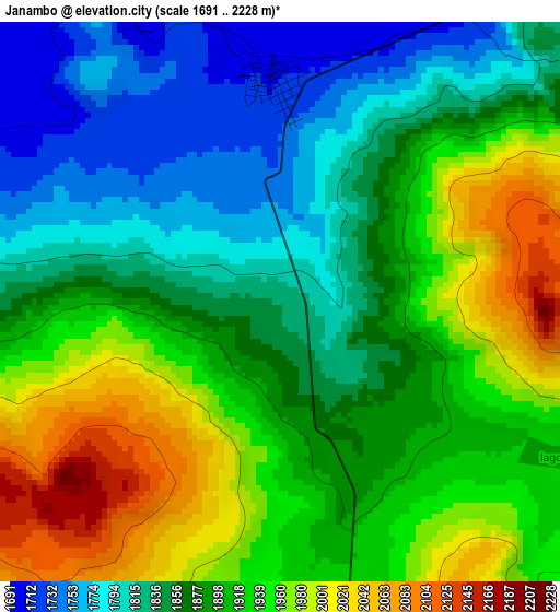 Janambo elevation map