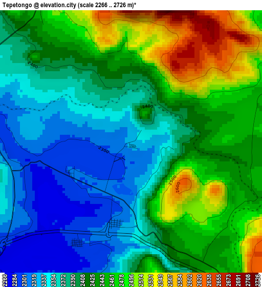 Tepetongo elevation map