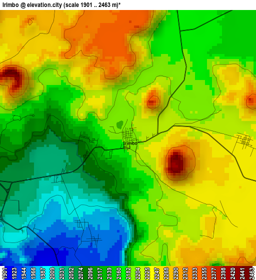 Irimbo elevation map