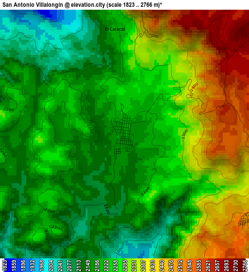 San Antonio Villalongín elevation map