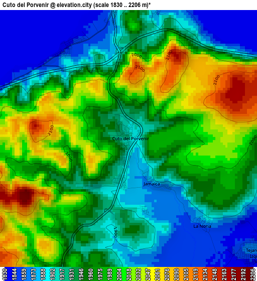 Cuto del Porvenir elevation map