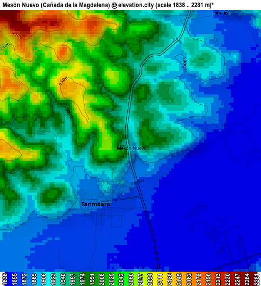 Mesón Nuevo (Cañada de la Magdalena) elevation map