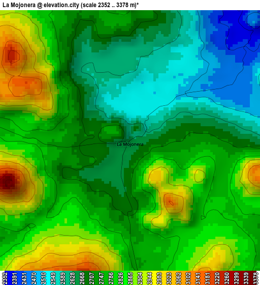 La Mojonera elevation map