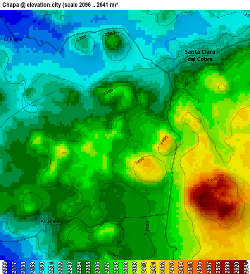 Chapa elevation map