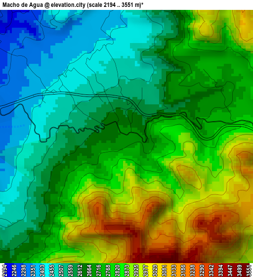 Macho de Agua elevation map