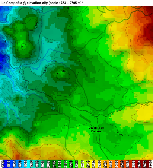 La Compañía elevation map