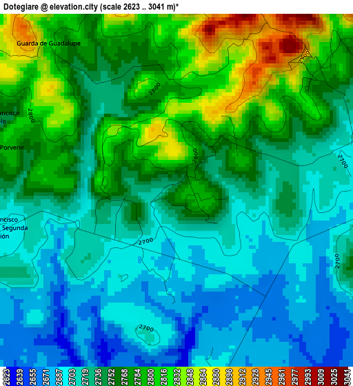 Dotegiare elevation map