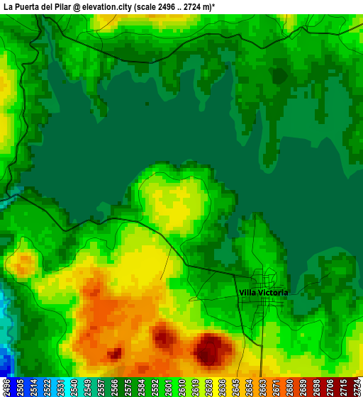 La Puerta del Pilar elevation map