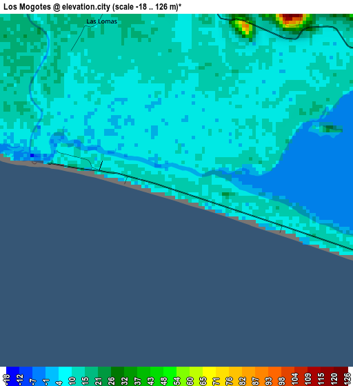 Los Mogotes elevation map