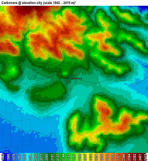 Carbonera elevation map