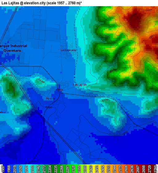 Las Lajitas elevation map