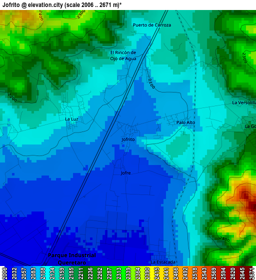 Jofrito elevation map