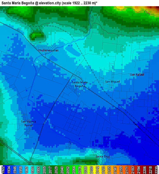 Santa María Begoña elevation map