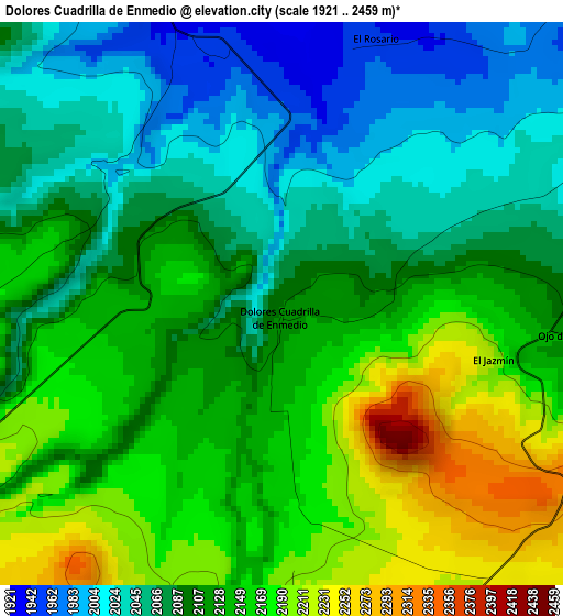 Dolores Cuadrilla de Enmedio elevation map