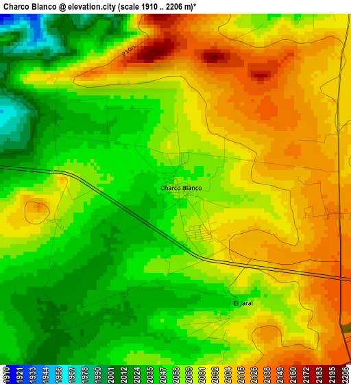 Charco Blanco elevation map