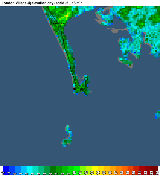 London Village elevation map
