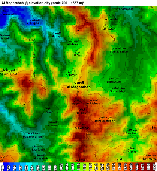 Al Maghrabah elevation map