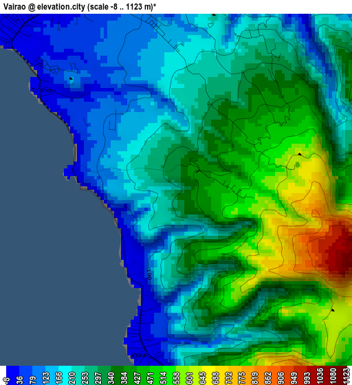 Vairao elevation map