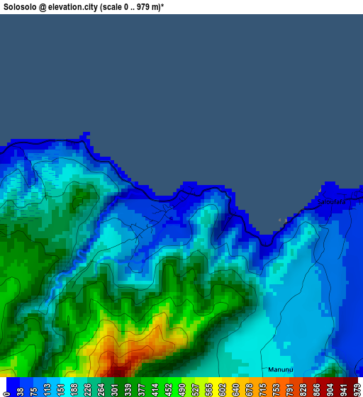 Solosolo elevation map