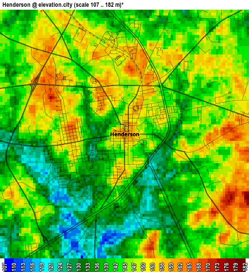 Henderson elevation map