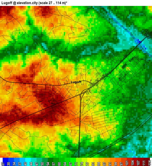 Lugoff elevation map