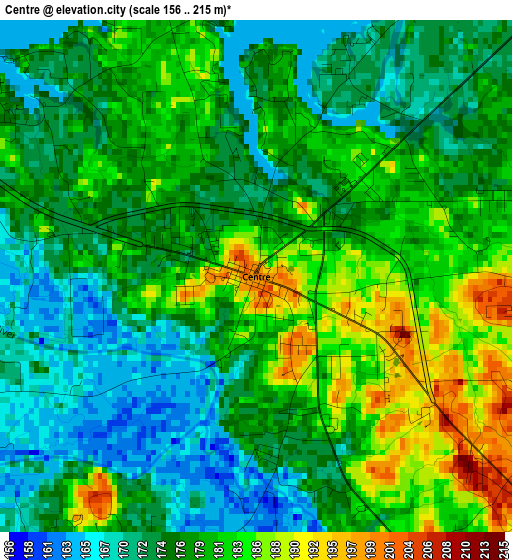 Centre elevation map