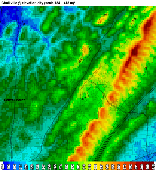 Chalkville elevation map