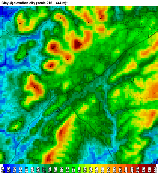 Clay elevation map