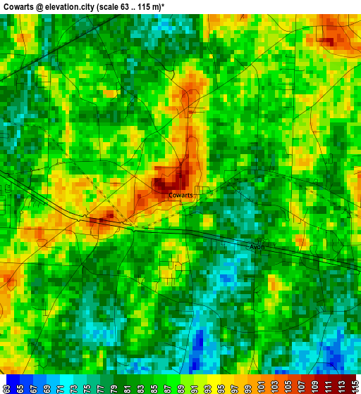 Cowarts elevation map