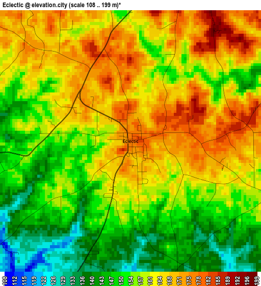 Eclectic elevation map