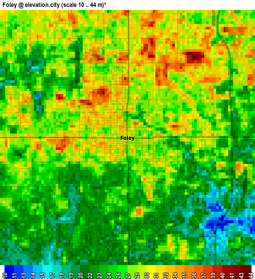 Foley elevation map