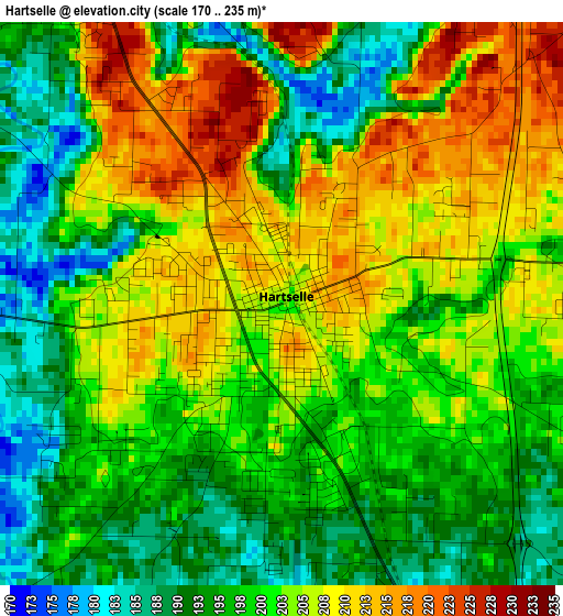 Hartselle elevation map