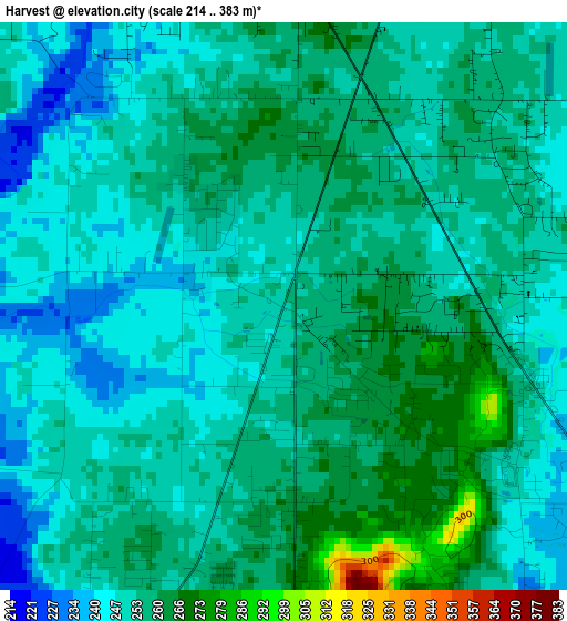 Harvest elevation map