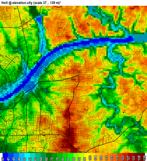 Holt elevation map