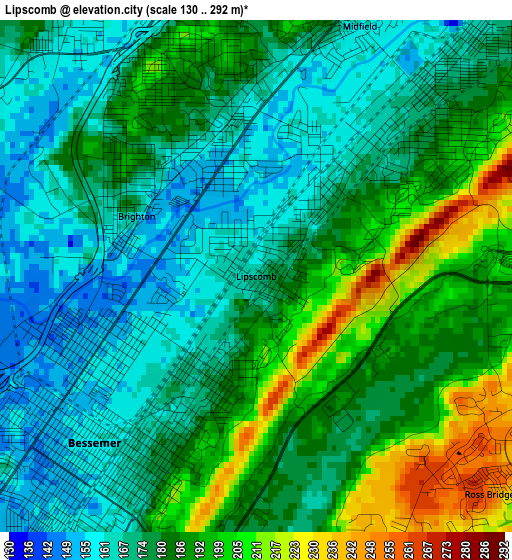 Lipscomb elevation map