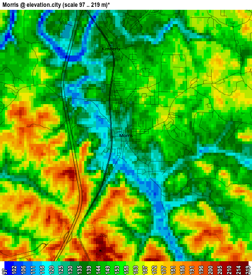 Morris elevation map