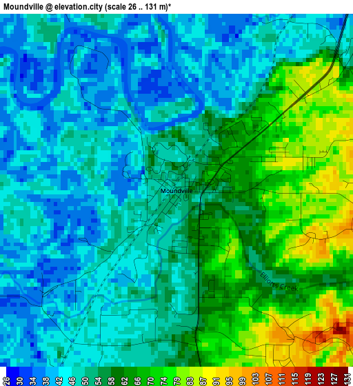 Moundville elevation map