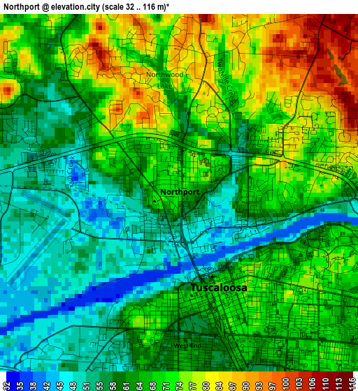 Northport elevation map