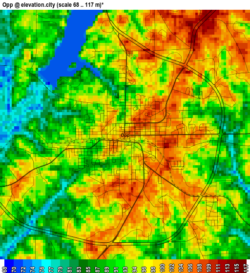 Opp elevation map