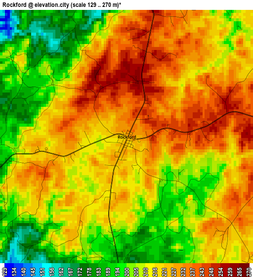 Rockford elevation map