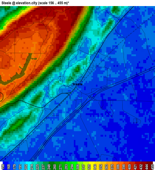 Steele elevation map