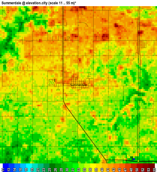 Summerdale elevation map