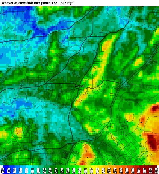 Weaver elevation map