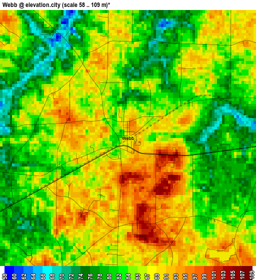 Webb elevation map