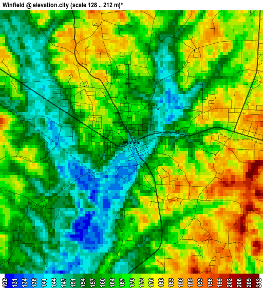 Winfield elevation map