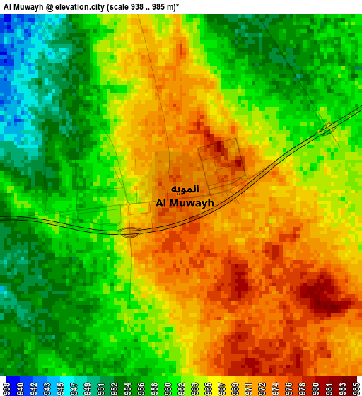 Al Muwayh elevation map