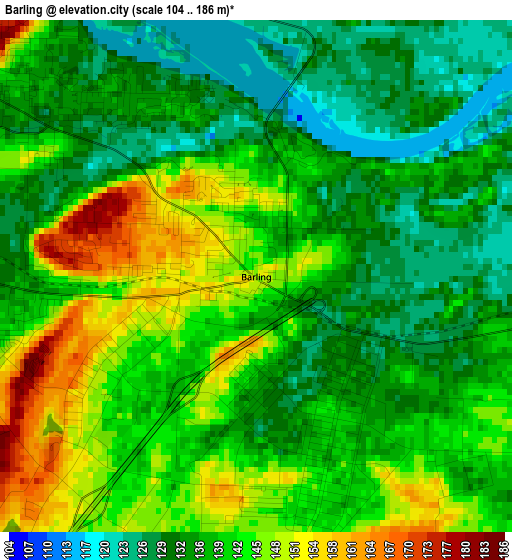 Barling elevation map